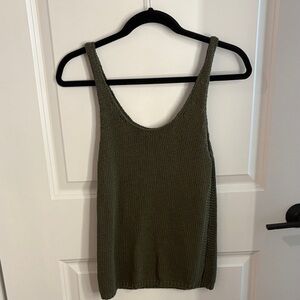 Lucky Brand Olive Green Knit Tank